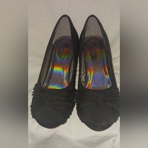 Marbella girls black heels size 3